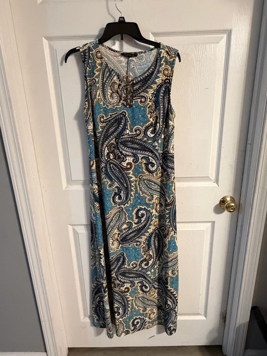 Ellen Weaver Dresses & Skirts - Paisley Sleeveless Maxi Dress in Teal - Unbranded